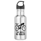 Twee wieltjes geen regels voor fietsen waterfles (Voorkant)