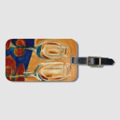 Twee wijnglazen Bagagelabel (Voorkant (horizontaal))