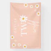 Twee Wild 2e verjaardag Boho Daisy Welkom Spandoek (Verticaal)