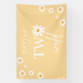 Twee Wild 2e verjaardag Boho Daisy Welkom Spandoek (Verticaal)