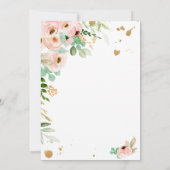 Twee Wild 2e Verjaardag Uitnodiging Bloemen Roze G (Achterkant)