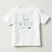 Twee Wild Blue Tribal Hipster Arrow Verjaardag Shi Kinder Shirts (Voorkant)