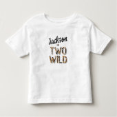 Twee Wild Simple Oerwoud Safari thema 2e verjaarda Kinder Shirts (Voorkant)