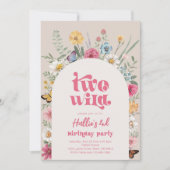 Twee Wild Wildflower Uitnodiging (Voorkant)