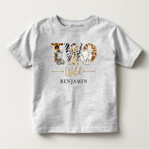 Twee Wilde 2e verjaardag Oerwoud Baby T-Shirt