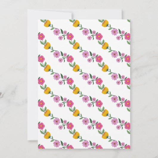 Twee Wilde Bloemen Verjaardag 2e Feestblaadjes Mei Kaart (Achterkant)