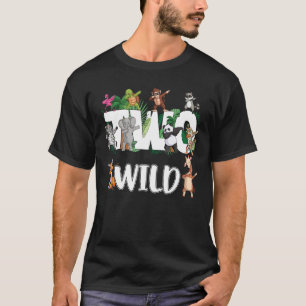 Twee wilde dieren safari 2 jaar oerwoud 2e seconde t-shirt