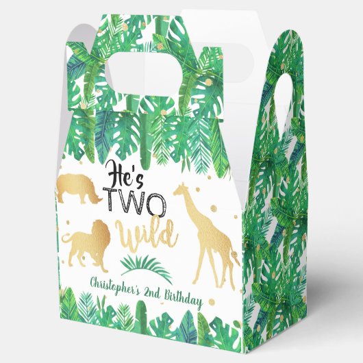 Twee wilde jongens Tweede verjaardag Bedankdoosjes (Geopend)