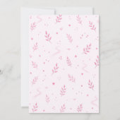 Twee Wilde Roze Boho Verjaardagsontwerp voor een O Kaart (Achterkant)