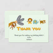 Twee wilde Schattigee safaridieren van de tweede v Bedankkaart (Voorkant / Achterkant)