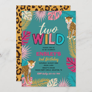 Twee Wilde Uitnodiging   Girl Two Wild Invitation