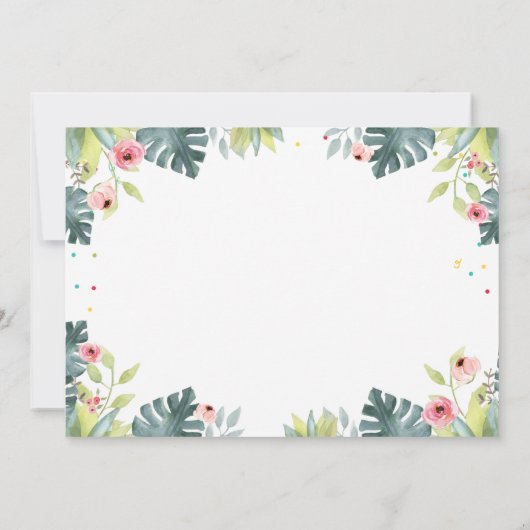 Twee Wilde Verjaardag Uitnodiging Safari Meisje Di (Achterkant)