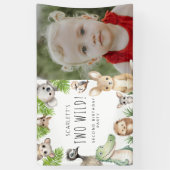 Twee wilde! Verjaardagsfeestje voor Aussie Animal Spandoek (Verticaal)