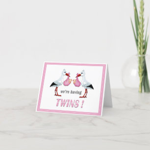 Twee winkels met twee meisjes bedankkaart
