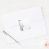 Twee witte blikjes vierkante sticker (Envelop)