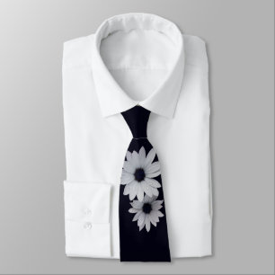 twee witte bloemen stropdas