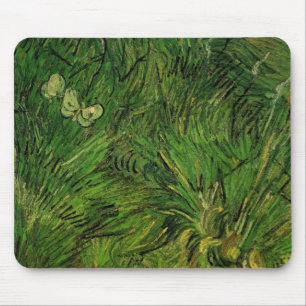 Twee witte Butterflies van Vincent van Gogh Muismat