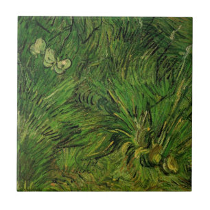 Twee witte Butterflies van Vincent van Gogh Tegeltje