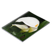 Twee witte Calla Lilies Floral Notitieboek (Linkerzijde)
