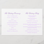 Twee witte doven paarse lintbruiloft (Achterkant)