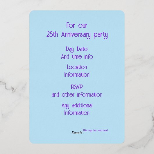 Twee witte duiven Art Deco stijl Folie Uitnodiging (Achterkant)