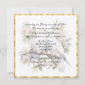 Twee witte duiven lesbische bruiloft kaart (Achterkant)