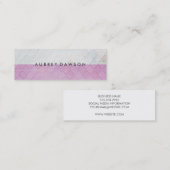 Twee witte roze Tegel grunge Patroon Mini Visitekaartje (Voorkant / Achterkant)