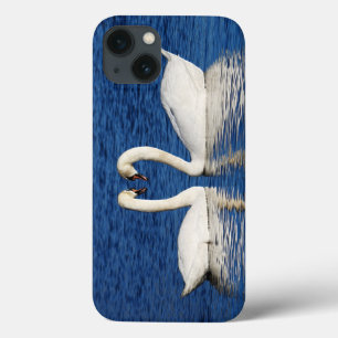 Twee witte Swans vormen het Geheime Teken iPhone 13 Hoesje