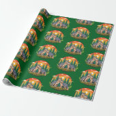 Twee wolven cadeaupapier (Uitgerold)