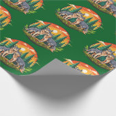 Twee wolven cadeaupapier (Hoek)