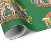 Twee wolven cadeaupapier (Rol Hoek)
