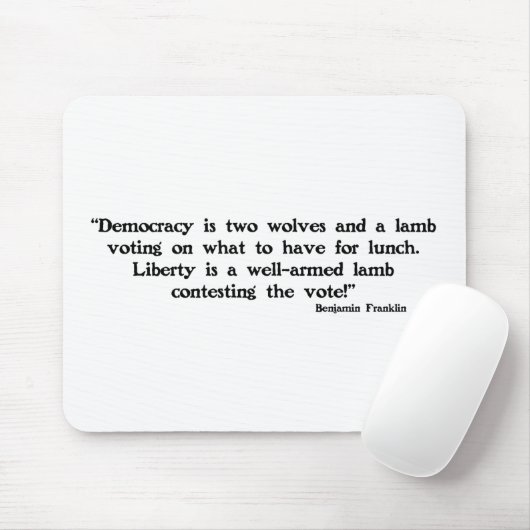 Twee Wolven en een Lamb Muismat (Met muis)