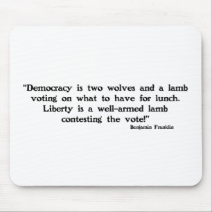 Twee Wolven en een Lamb Muismat