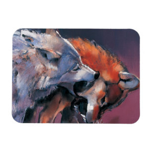 Twee Wolven Magneet