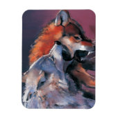 Twee Wolven Magneet (Verticaal)