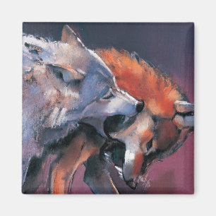 Twee Wolven Magneet