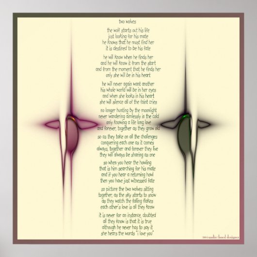 twee wolven poster (Voorkant)