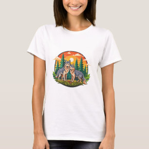 Twee wolven t-shirt