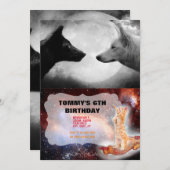 Twee wolven tegenover elkaar kaart (Voorkant / Achterkant)