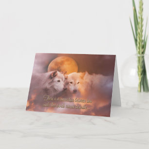 Twee Wolven Valentijnsdag Soul Mate Kaart