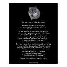 TWEE WOLVES CHEROKEE TALE Poster