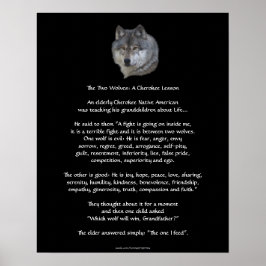 TWEE WOLVES CHEROKEE TALE Poster