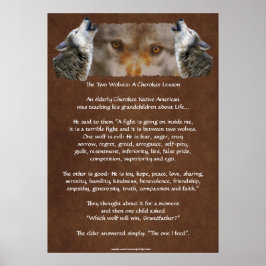 TWEE WOLVES CHEROKEE VERHAAL Poster