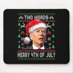 Twee Woorden Prettig 4 juli Joe Biden Kerstmis  Muismat