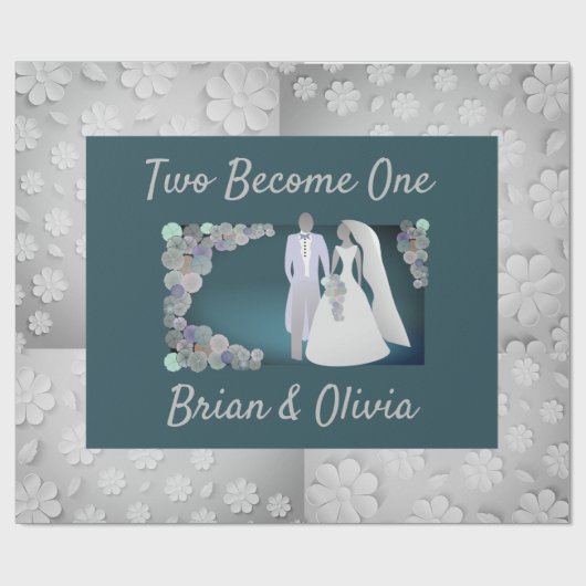 Twee worden een paar namen die wedden cadeaupapier (Vlak)