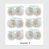 Twee zand-dollars bruiloft Dank je wel Sticker (Vel)