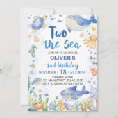 Twee Zee Ocean Animals Boy Verjaardag Kaart (Voorkant)