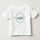Twee Zee Walvissen Blauw & Goud Boetiek 1e Verjaar Kinder Shirts (Voorkant)