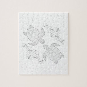 Twee Zeeen Turtles Volwassenen Puzzle Legpuzzel