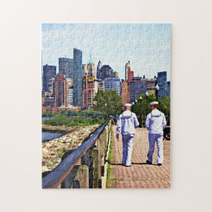 Twee zeelieden in Liberty State Park Legpuzzel
